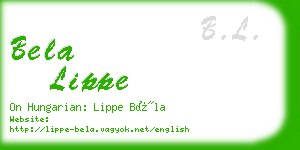 bela lippe business card